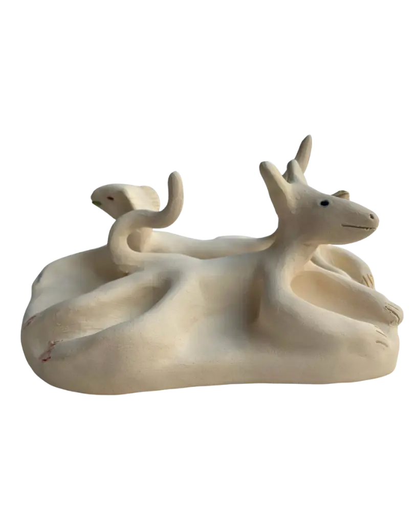 BEDE-055d, Untitled, Benjamin Deguenon, 2025, painted ceramics, 8x17x13.5cm (1).webp